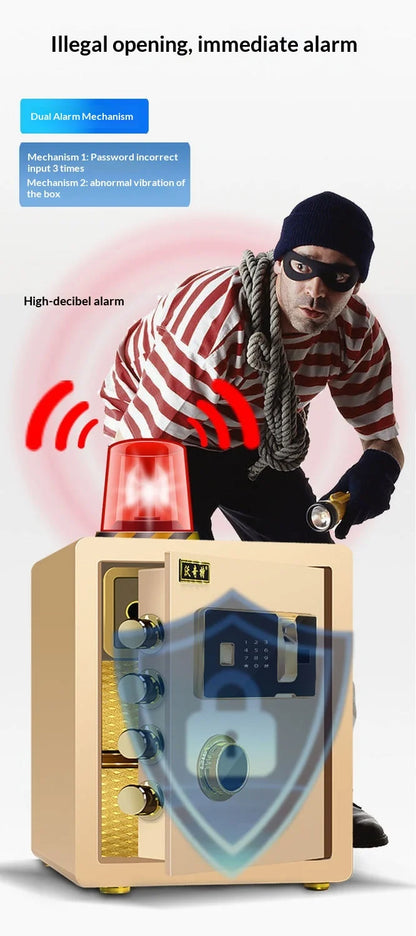 Digital Electronic Password Safe Box Home Office Hotel Concealed Wall Mini Fireproof Security Armored Wardrobe Large Deposit