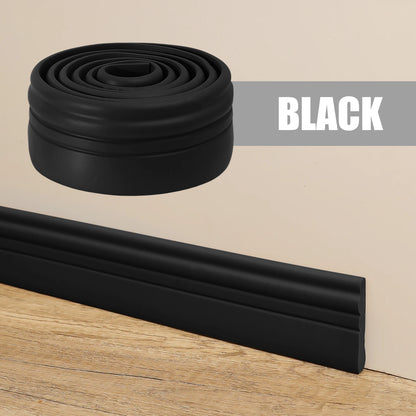 10/2M Self Adhesive Skirting Line Thickened Anti-collision Decoration Kids Corner Line Flexible Floor Skirting Foam Wall Sticker