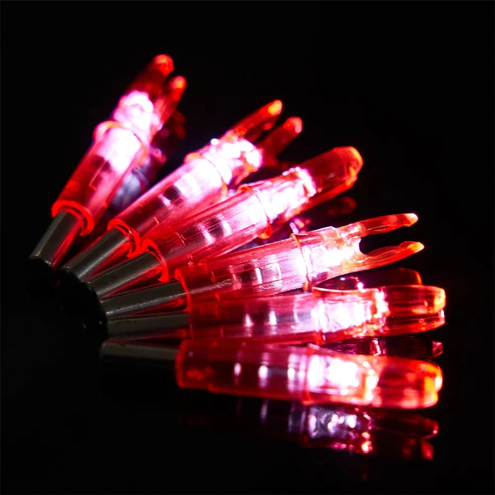 6PCS Green Led Lighted Nocks For Arrow Shaft ID 6.2mm Archery Hunting Shooting Automatically Recurve Crossbow Compound Bow new