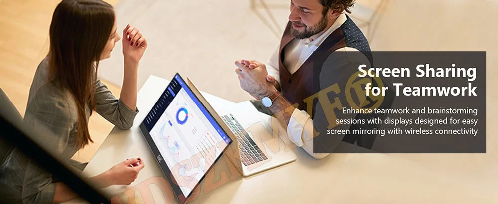 Wireless 18. 5" 15.6" Portable Monitor WIFI Support Mirroring for Phone, Miracast for Laptops, For XBox PS4 / 5 Switch