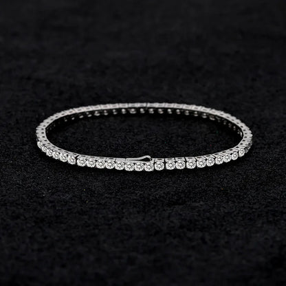 Factory Price D VVS1 Moissanite Tennis Bracelet 925 Sterling Silver Single Row Classics with GRA Bracelets for Women Man Jewelry