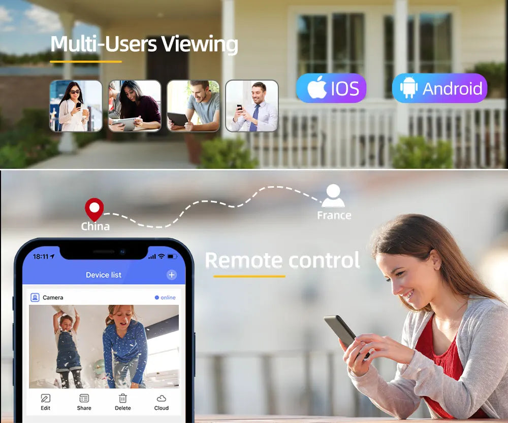 10X Zoom Dual Lens WIFI Solar Cameras 8MP Wireless Surveillance PTZ Battery Camera 4K Color Night Vision Two Way Audio O-KAM APP