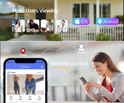 10X Zoom Dual Lens WIFI Solar Cameras 8MP Wireless Surveillance PTZ Battery Camera 4K Color Night Vision Two Way Audio O-KAM APP