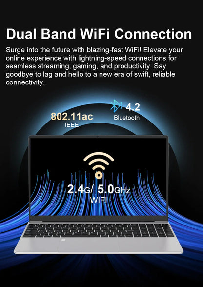 15.6inch Intel Notebook PC Ultra Slim Laptop Intel Celeron N4000 16GB RAM 1TB 2TB SSD Office Study Computer PC Windows 11 Pro