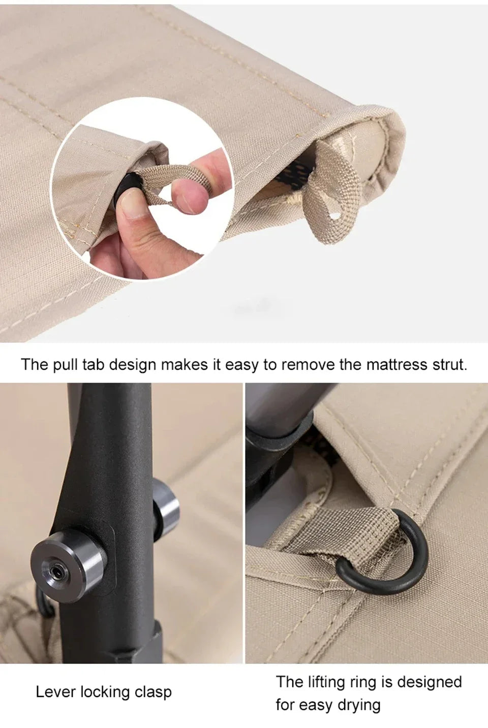 Camping Cot Outdoor Exquisite Camping Folding Bed Lightweight and Portable Car Picnic Seating Stable and Comfortable Single Bed