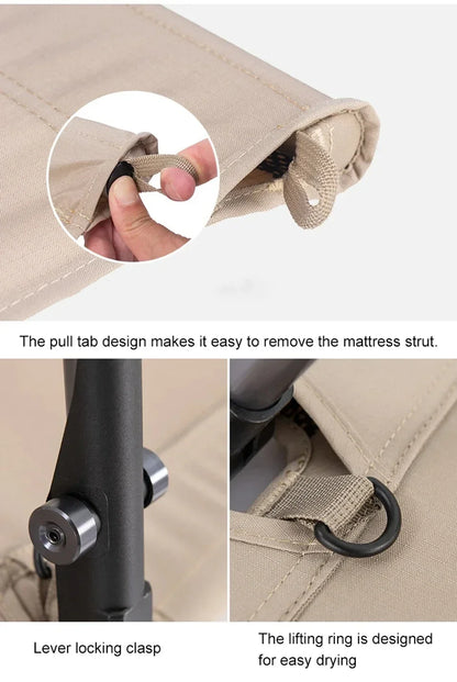 Camping Cot Outdoor Exquisite Camping Folding Bed Lightweight and Portable Car Picnic Seating Stable and Comfortable Single Bed