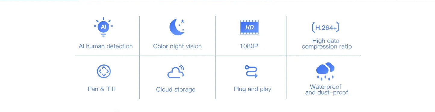Vstarcam CS64 Outdoor Security Wireless 3MP IP Camera Smart Home Dome Waterproof Color Night Two Way AI Human Detection Camera