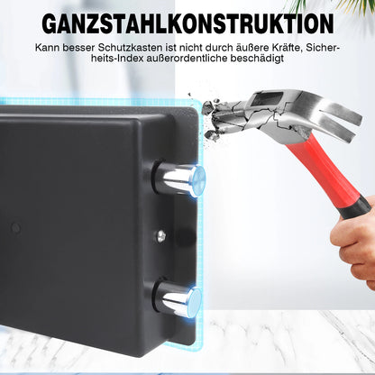 BRIEFNESS Grey digital safe Valuables security safe Electronic keypad Wall-mounted Floor-mounted