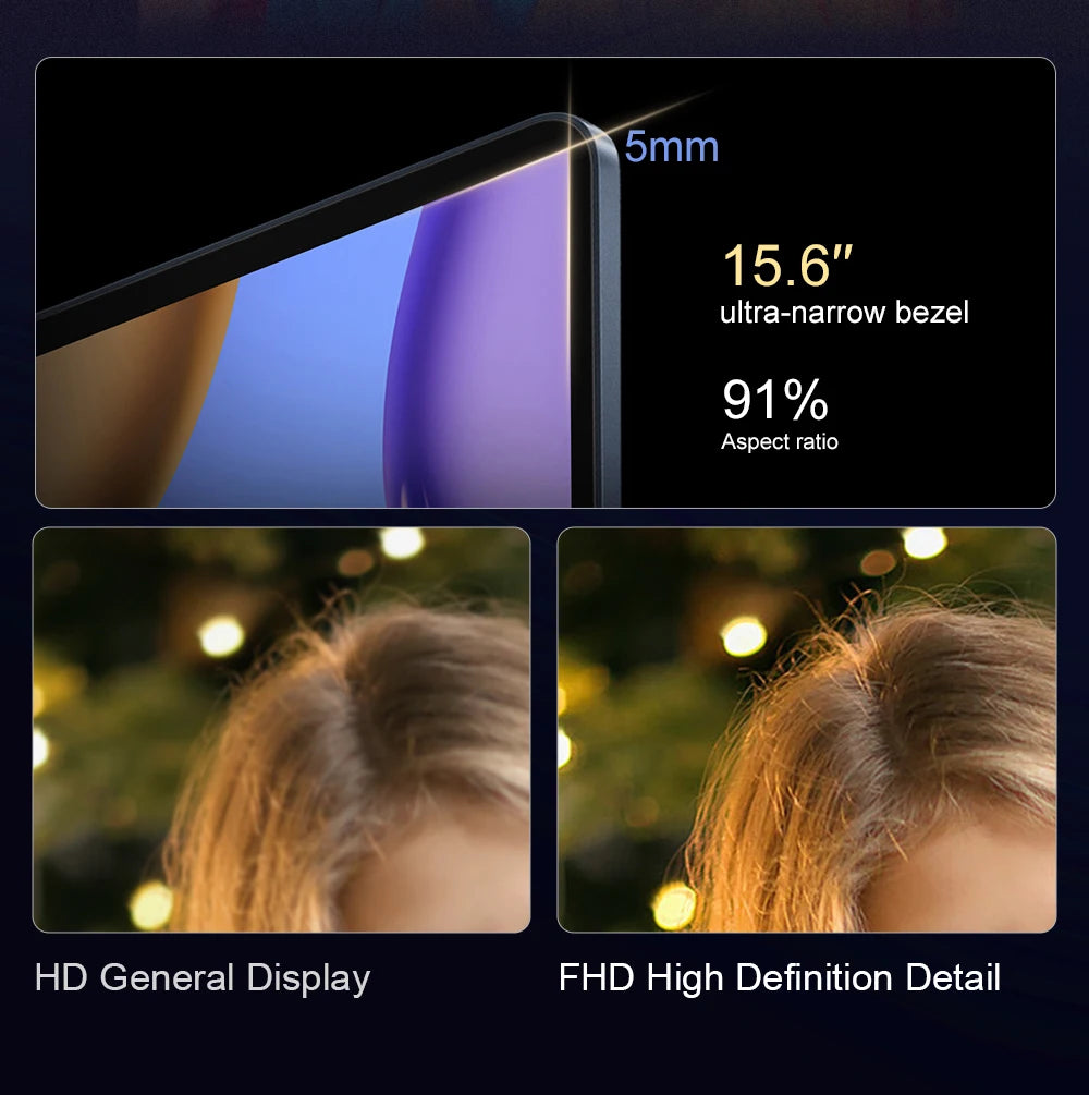 15.6inch Intel Notebook PC Ultra Slim Laptop Intel Celeron N4000 16GB RAM 1TB 2TB SSD Office Study Computer PC Windows 11 Pro