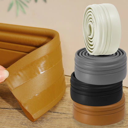 10/2M Self Adhesive Skirting Line Thickened Anti-collision Decoration Kids Corner Line Flexible Floor Skirting Foam Wall Sticker
