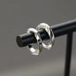 12MM Hoops Earrings For Men Jewelry Personality 925 Sterling Silver Earrings Male Party Accessories