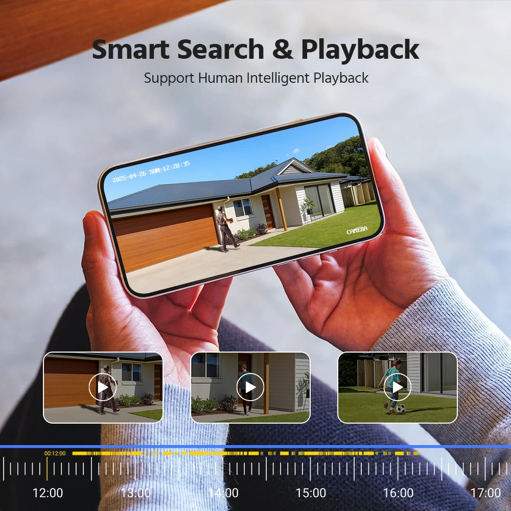 Annke 4MP Wireless PT Solar Camera 16CH NVR 2.4G&5.8G dual-band Security Camera Solar Built-in Battery Wifi security camera