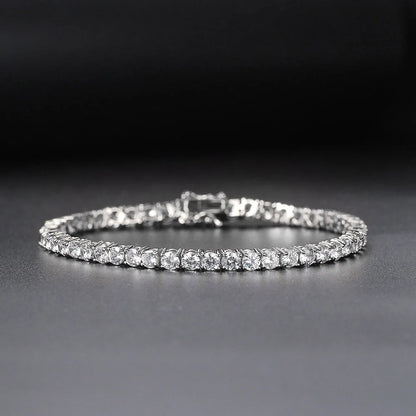 Factory Price D VVS1 Moissanite Tennis Bracelet 925 Sterling Silver Single Row Classics with GRA Bracelets for Women Man Jewelry