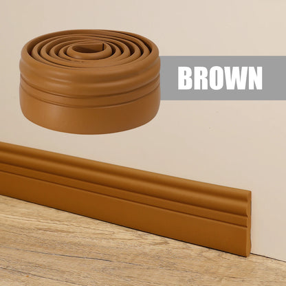 10/2M Self Adhesive Skirting Line Thickened Anti-collision Decoration Kids Corner Line Flexible Floor Skirting Foam Wall Sticker