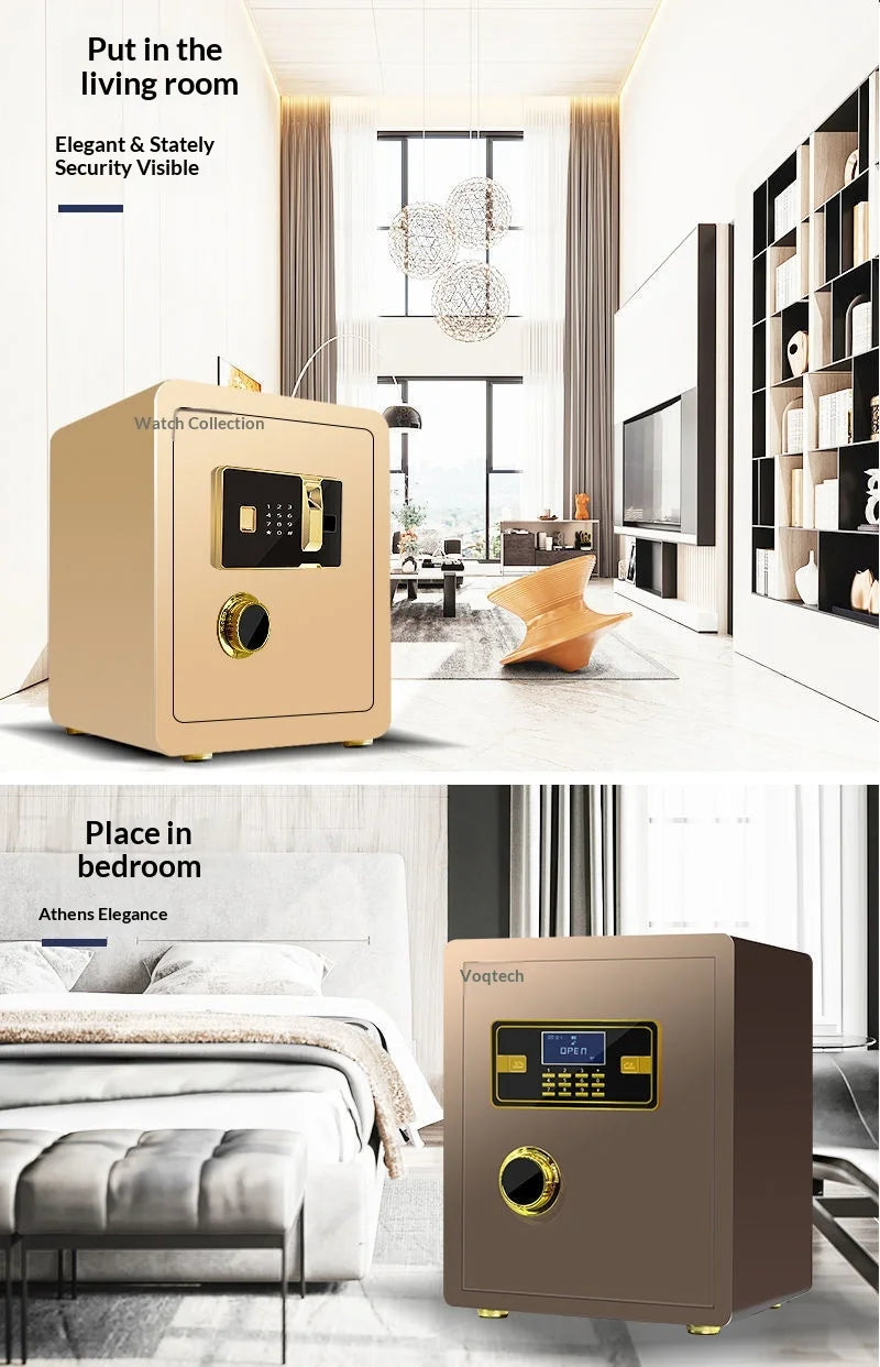 Digital Electronic Password Safe Box Home Office Hotel Concealed Wall Mini Fireproof Security Armored Wardrobe Large Deposit