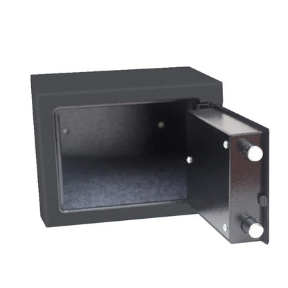 Durable Q235 Steel Lockable Safe Box with 1.01Gal Capacity 3 Keys & Felt Lining Ideal for Home Office & Travel Storage