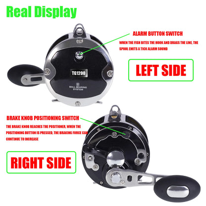 Trolling Drum Fishing Reels All Aluminum Alloy Body Sea Saltwater Accessories Drag 30KG Jigging Reel Boat Carretilha De Pesca