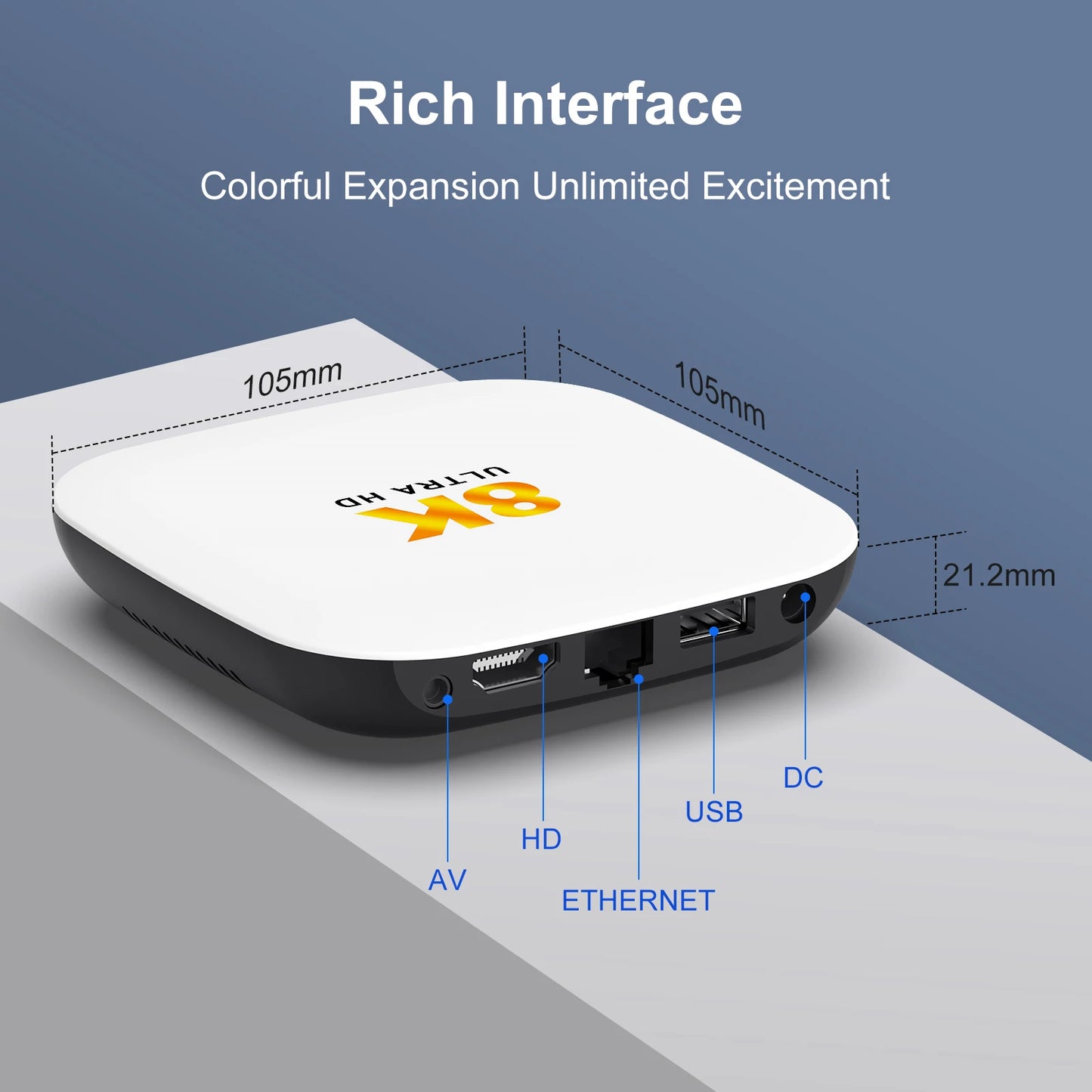 H96Max RK3528 M2 Plus TV Box 8K Android 14 Quad Core 2.4/5G WiFi 6 Smart TV USB2.0 Smart Home 4K HDR Voice Control Android 4K