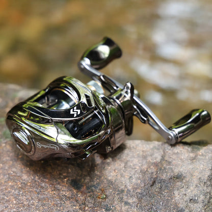 Sougayilang Baitcast Fishing Reel 7.2:1 Gear Ratio Max Drag 8kg Aluminum Spool BaitCasting Reel for Freshwater Saltwater Fishing