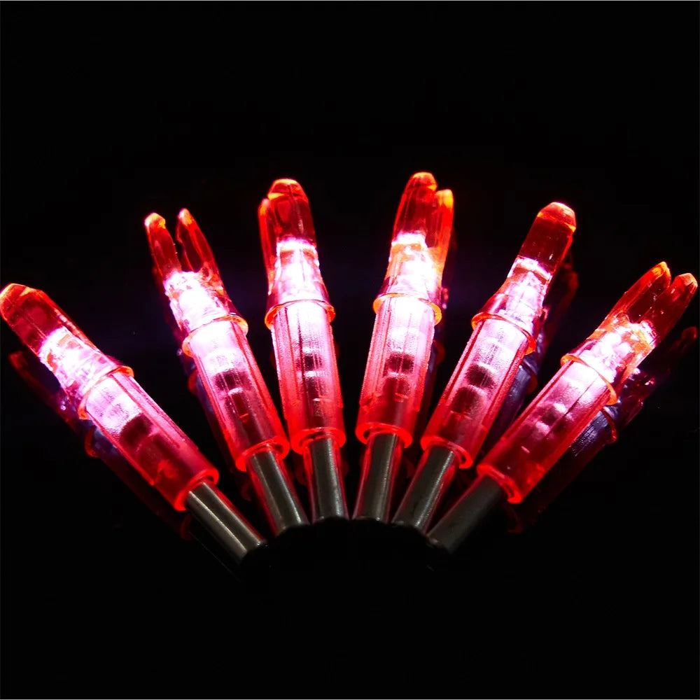 6PCS Green Led Lighted Nocks For Arrow Shaft ID 6.2mm Archery Hunting Shooting Automatically Recurve Crossbow Compound Bow new