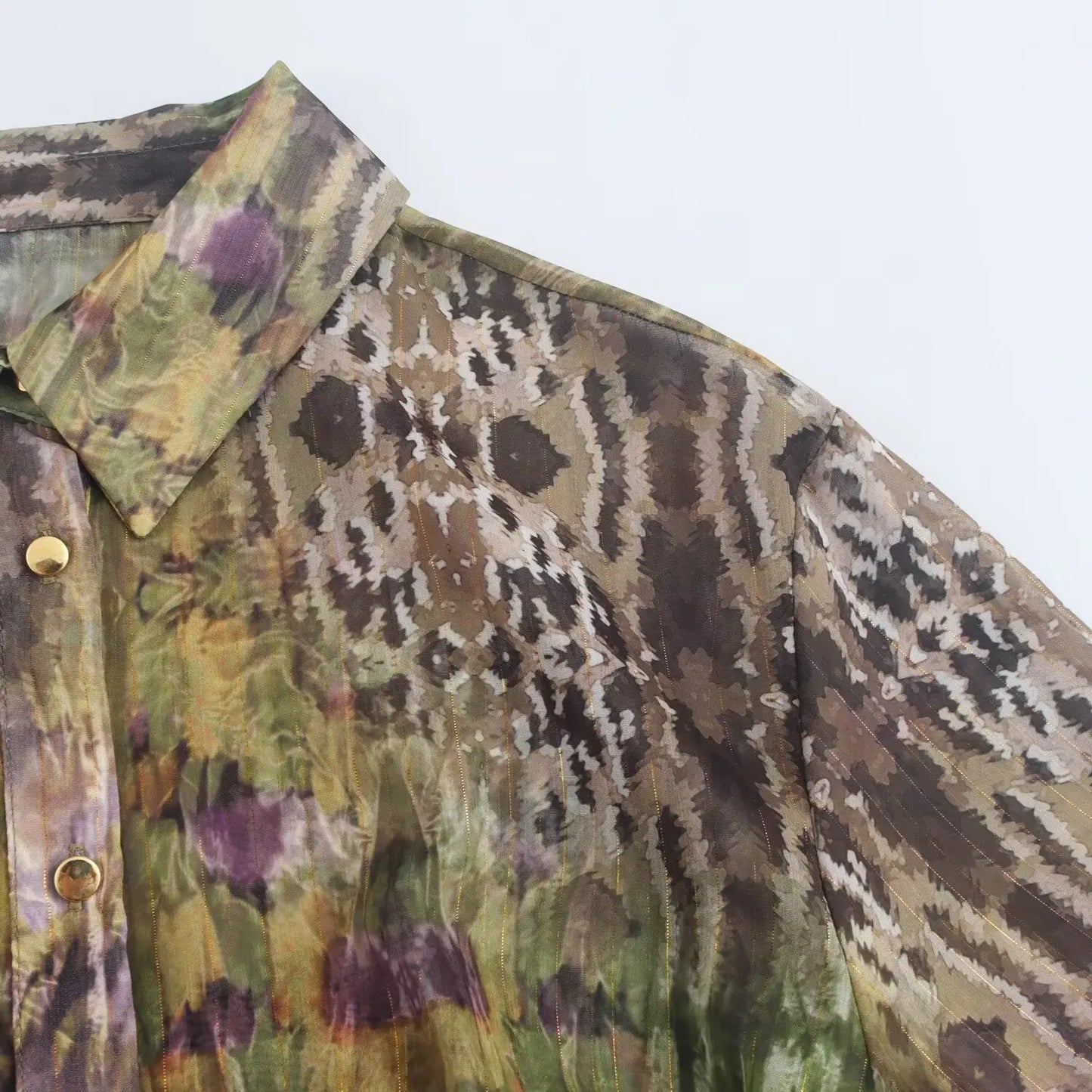 European And American Style Foreign Trade New Sweet And Western Style Dress With Belt And Metal Color Line Printed Dress