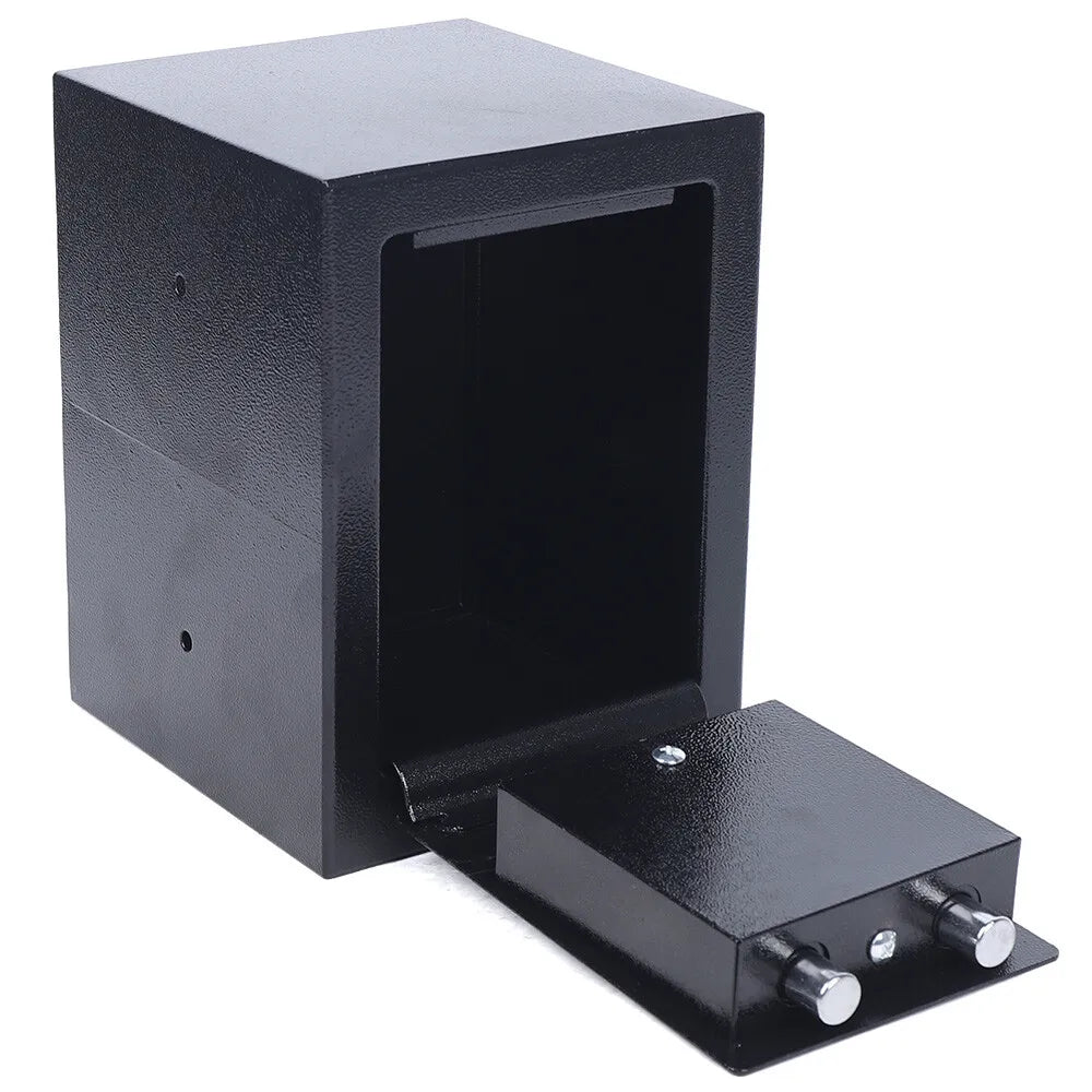 Durable Q235 Steel Lockable Safe Box with 1.01Gal Capacity 3 Keys & Felt Lining Ideal for Home Office & Travel Storage