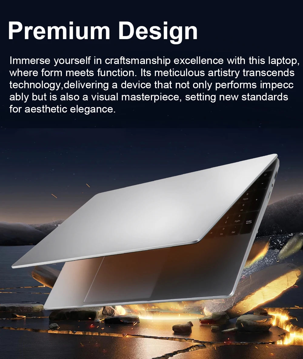 15.6inch Intel Notebook PC Ultra Slim Laptop Intel Celeron N4000 16GB RAM 1TB 2TB SSD Office Study Computer PC Windows 11 Pro