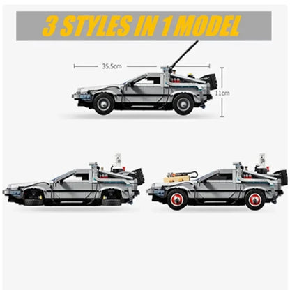 IN STOCK 10300 DeLorean Back to the Future Time DMC-12 Machine Sport Car Building Block Brick Toys For Children Chritmas Gift