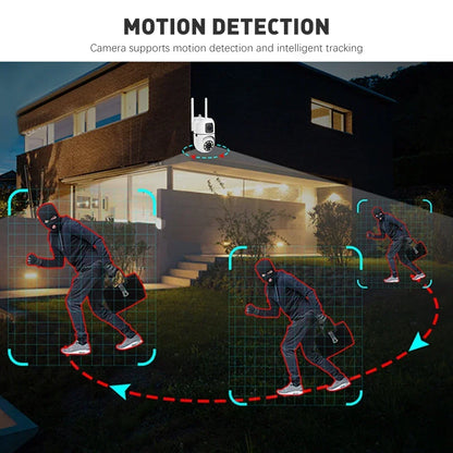 4K 8MP WiFi Camera IP Camera Dual Lens WiFi Surveillance Cameras Outdoor Security Protection Auto Tracking CCTV PTZ Cam YI IOT