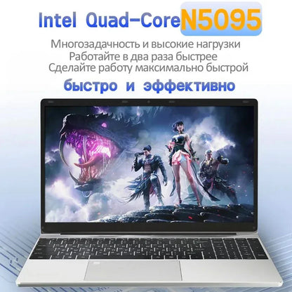 Laptop Intel N5095 15.6 Inch 16GB RAM 1TB SSD DDR4 Windows 11 Fingerprint Unlock Backlit Keypad HD Camera BT4.2 Computer PC