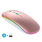 Rechargeable Wireless Mouse Bluetooth-compatible 2.4GHz Dual Modes Computer Mice with Nano Receiver for PC Laptop Macbook