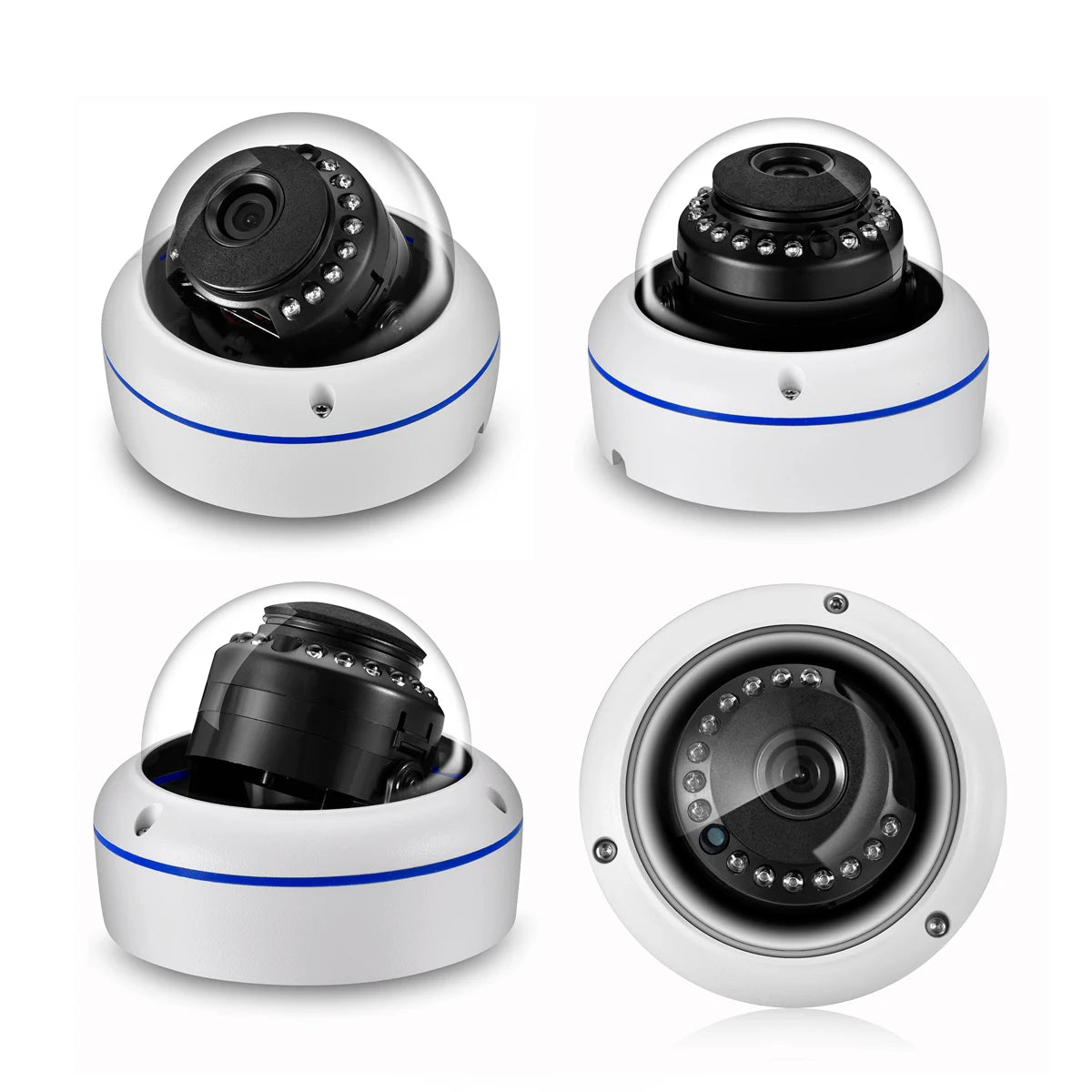 AZISHN 150 Degree Fisheye Lens Outdoor Security Camera 5MP AHD Vision Surveillance IR Night Vision CCTV 1.7mm BNC Camera Dome