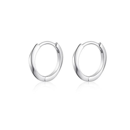 12MM Hoops Earrings For Men Jewelry Personality 925 Sterling Silver Earrings Male Party Accessories