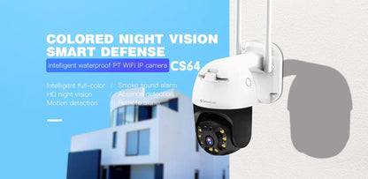 Vstarcam CS64 Outdoor Security Wireless 3MP IP Camera Smart Home Dome Waterproof Color Night Two Way AI Human Detection Camera
