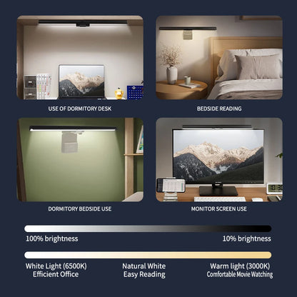 30CM CCT LED Computer Screen Hanging Light Bar Atmosphere Lamp for Work Study Read Gaming Dimming Lighting Monitor Light Bar