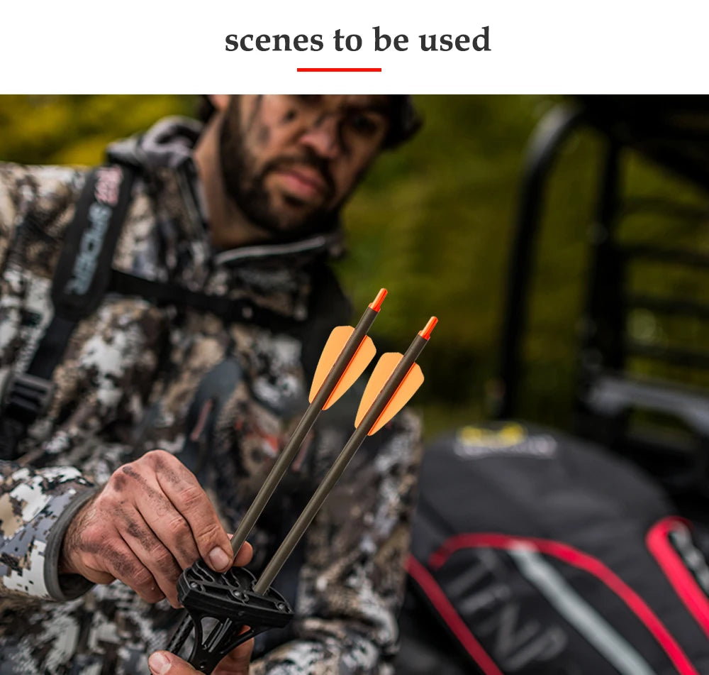 6/12/24pcs 7.5/15 Inch Carbon Crossbow Arrow Bolts 2 Pices Plastic Feathers Archery Arrows for Crossbow Hunting Shooting