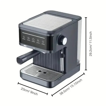 20 Bar Espresso machine Semi-Automatic coffee maker machine with 1.8L Water Tank for Espresso Latte Macchiato Cappuccino Black