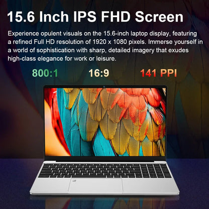 Laptop Intel N5095 15.6 Inch 16GB RAM 1TB SSD DDR4 Windows 11 Fingerprint Unlock Backlit Keypad HD Camera BT4.2 Computer PC