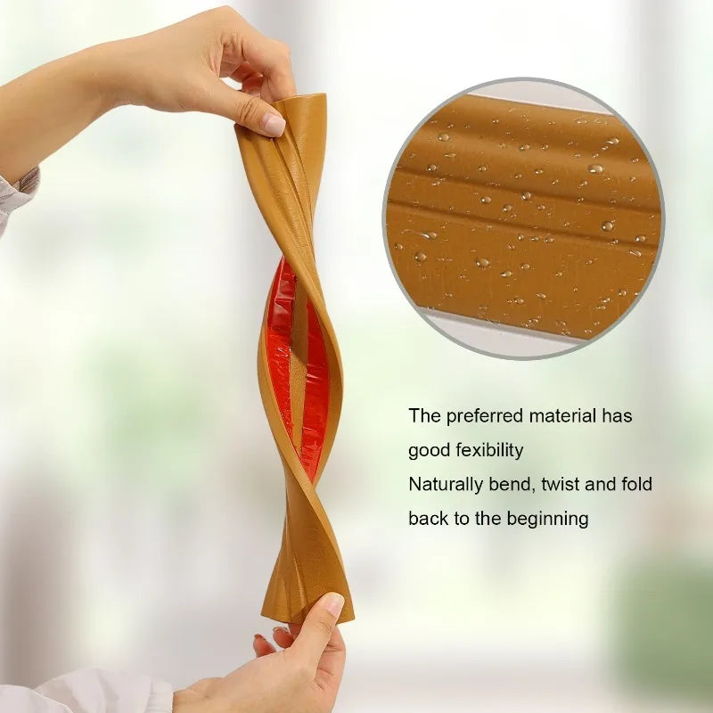 10/2M Self Adhesive Skirting Line Thickened Anti-collision Decoration Kids Corner Line Flexible Floor Skirting Foam Wall Sticker