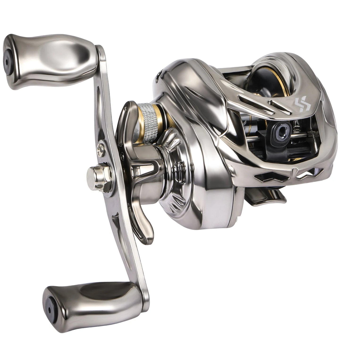 Sougayilang Baitcast Fishing Reel 7.2:1 Gear Ratio Max Drag 8kg Aluminum Spool BaitCasting Reel for Freshwater Saltwater Fishing