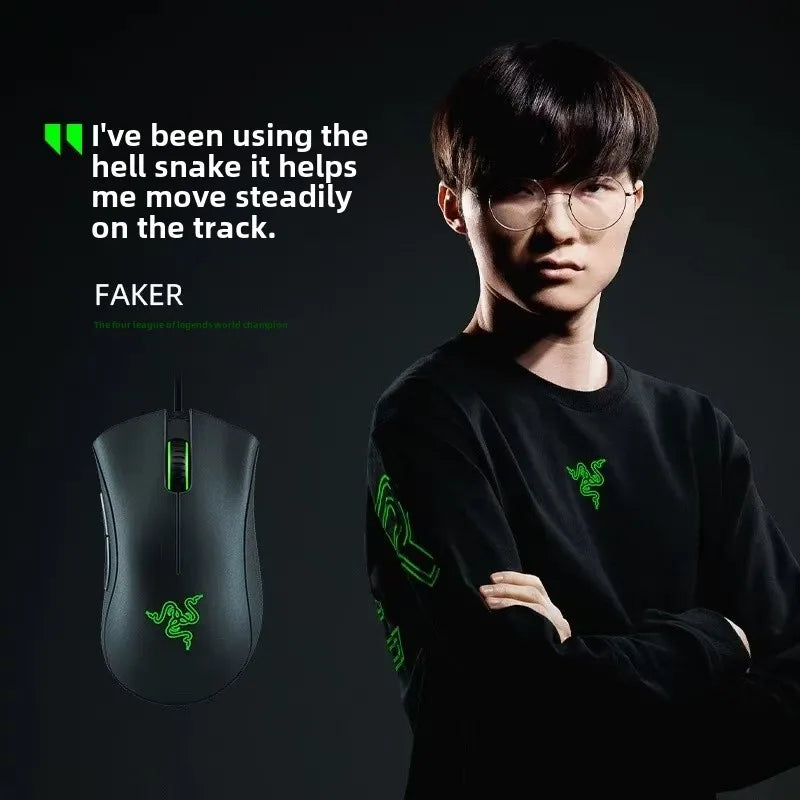 Razer Mouse Purgatory Viper Standard Edition 6400DPI Wired Gaming Mouse Brand Merchandise Birthday Graduation Gift Wholesale