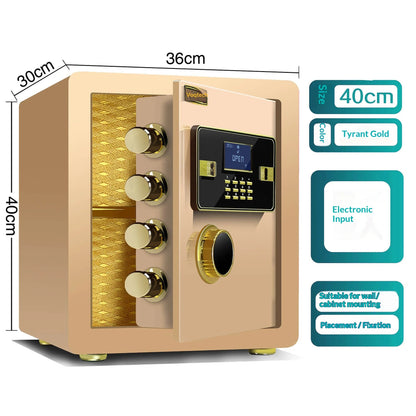 Digital Electronic Password Safe Box Home Office Hotel Concealed Wall Mini Fireproof Security Armored Wardrobe Large Deposit