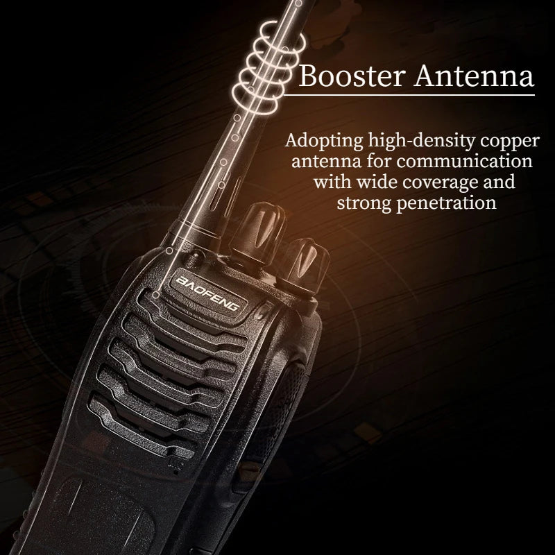 2PCS Baofeng BF-888S Walkie Talkie High-power 888s UHF 5W 400-470MHz BF888s H777 Long Range Two Way Radio For Hunting Hotel