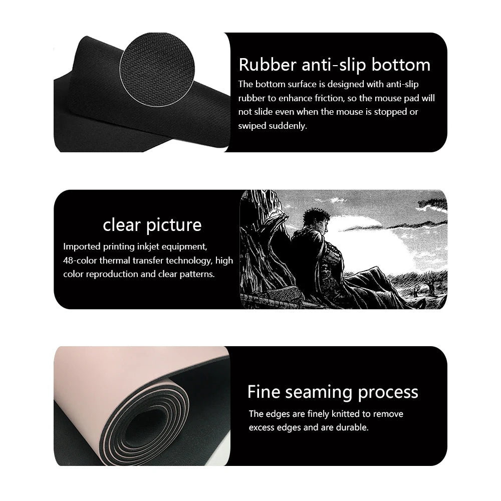 Green Forest Sunset Mousepad Natural Rubber Gaming Mouse Pad Extra Large Thickened Desk Mat Size for Gameing World of tanks CS