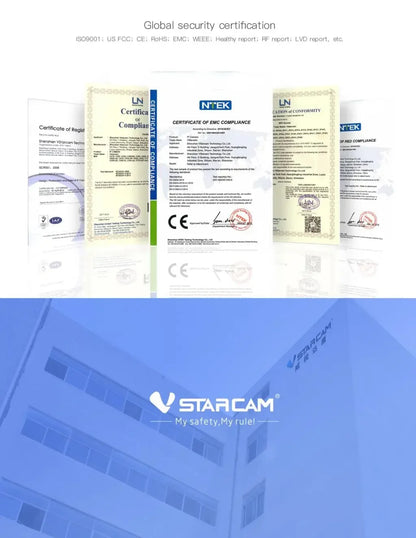 Vstarcam CS64 Outdoor Security Wireless 3MP IP Camera Smart Home Dome Waterproof Color Night Two Way AI Human Detection Camera