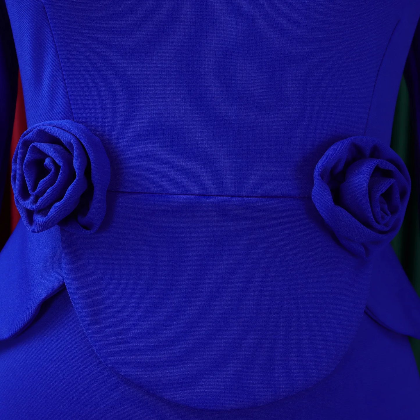 Elegant Bodycon Dresses for Women O Neck Full Sleeve Floral Decorate Solid Sheath Package Hips Mid Calf Professional Work Dress