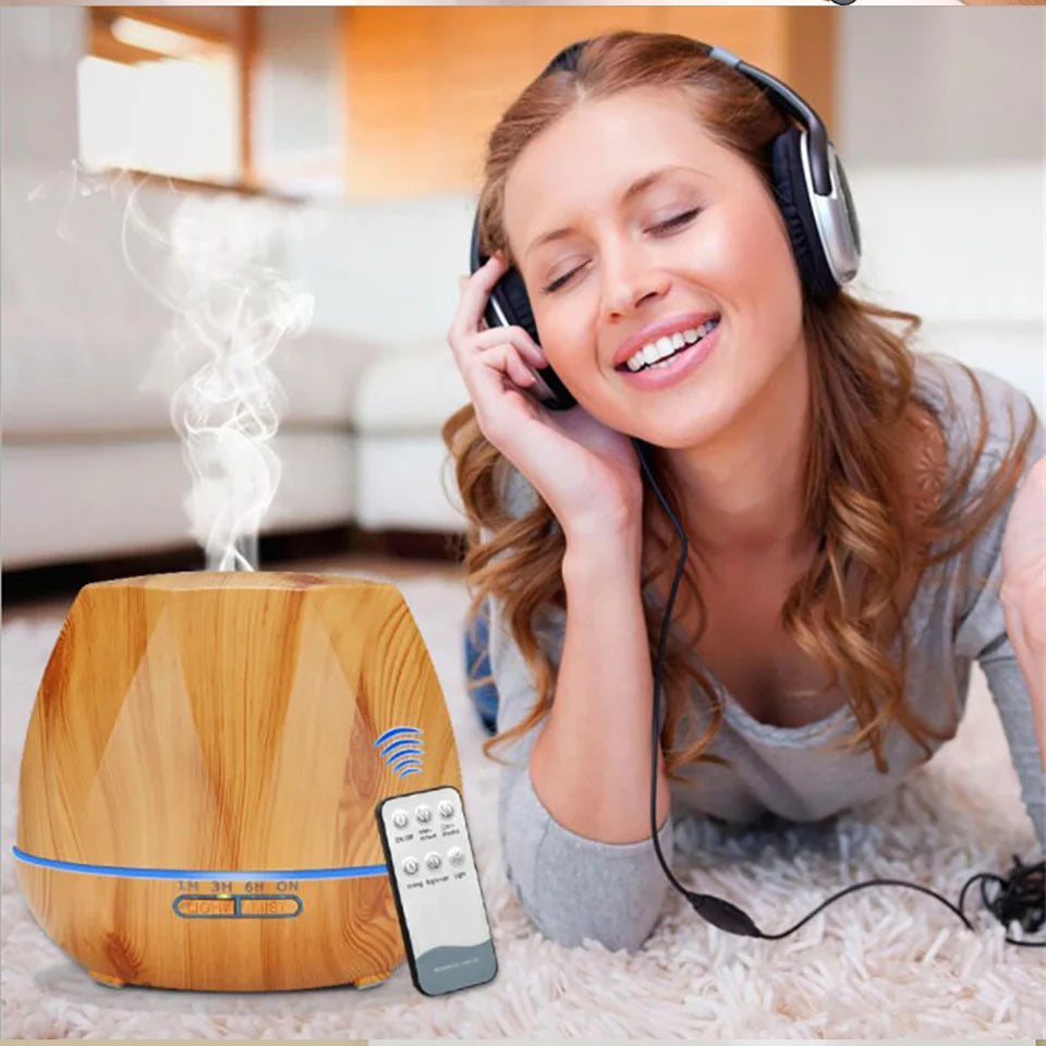 Aroma Essential Oil Diffuser Aromatherapy Ultrasonic Air Humidifier Automatically Remote Control Humidificador 300 500 1000ml