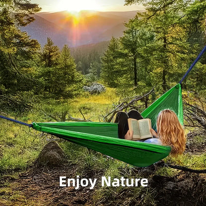 Camping Hammock with Color Matching Durable and Easy To Install Suitable for Camping Beach Hiking Outdoor Activities
