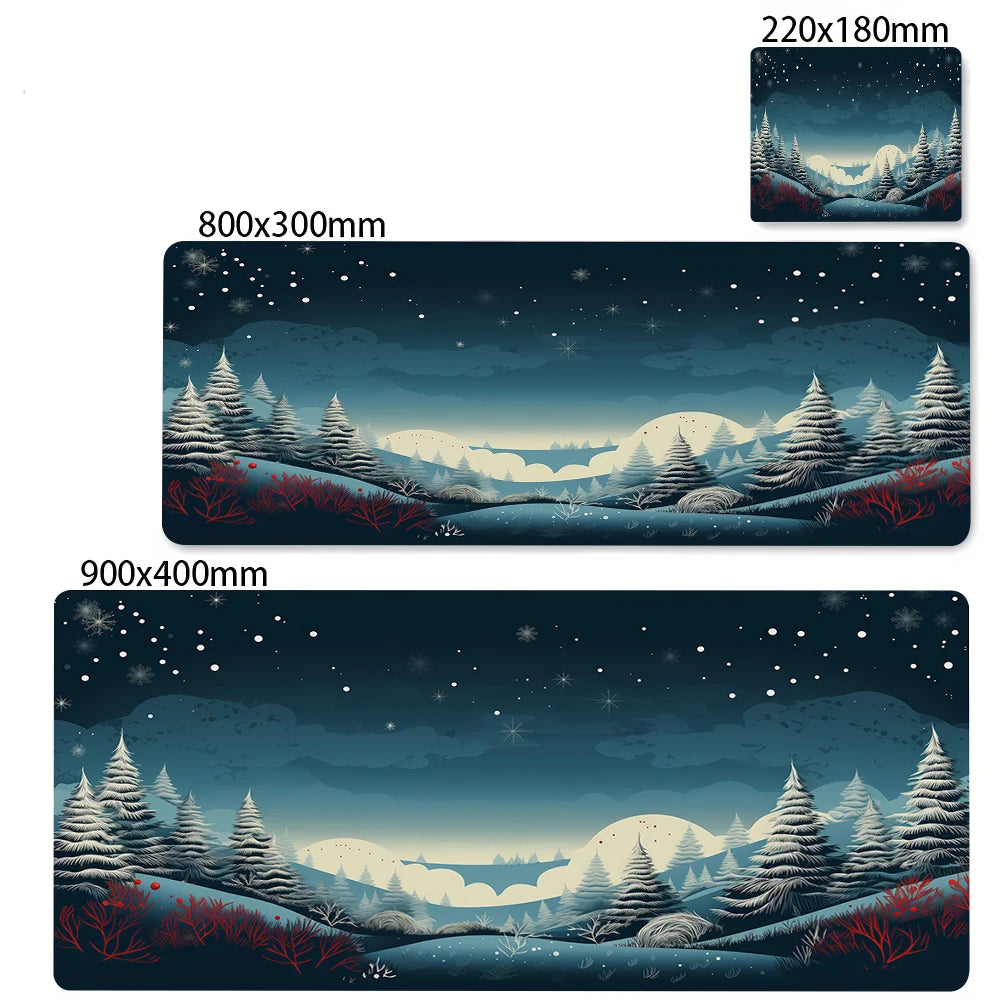 Green Forest Sunset Mousepad Natural Rubber Gaming Mouse Pad Extra Large Thickened Desk Mat Size for Gameing World of tanks CS