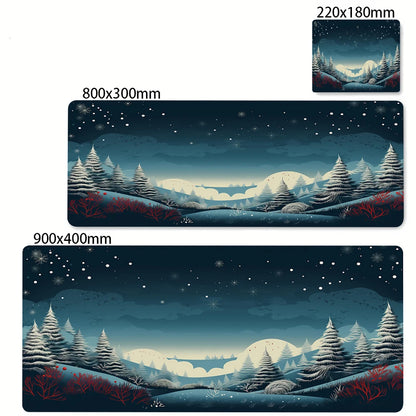 Green Forest Sunset Mousepad Natural Rubber Gaming Mouse Pad Extra Large Thickened Desk Mat Size for Gameing World of tanks CS